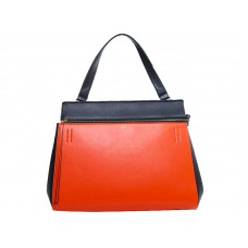 Celine Edge en cuero original color cereza con negro