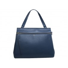 Celine Edge en cuero original azul marino