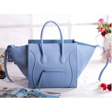 Bolso tote cuadrado Phantom de Celine Luggage azul claro