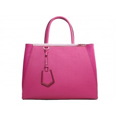 Bolso tote Fendi 2jours de piel de becerro rosa intenso
