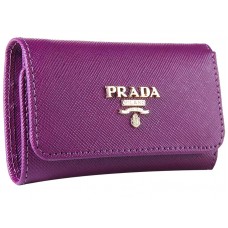 Llavero Prada Saffiano 6 morado