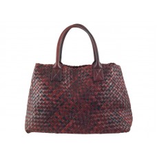 Bottega Veneta Barcelona Cabat Rojo y Negro