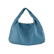 Bottega Veneta Ébano Intrecciato Nappa Belly Veneta Azul Claro