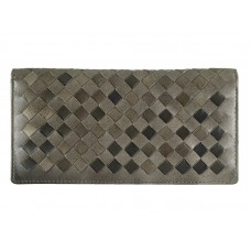 Bottega Veneta Cartera Continental Intrecciato Nappa Gris