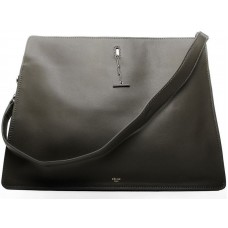 Bolso de hombro Celine de piel de becerro verde oscuro