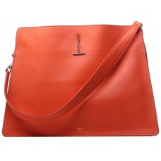 Bolso de hombro Celine de piel de becerro naranja