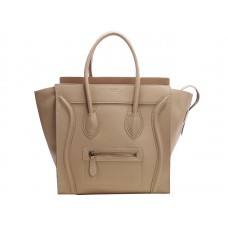 Bolso tote mediano Celine Luggage en piel de becerro beige