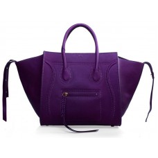 Bolso tote cuadrado Phantom de Celine, morado