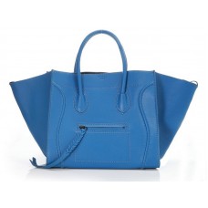 Bolso tote cuadrado Phantom de Celine Luggage, color azul