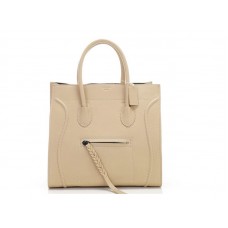 Bolso tote cuadrado Phantom de Celine Luggage en beige