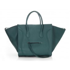 Bolso tote cuadrado Phantom de Celine Luggage, color verde