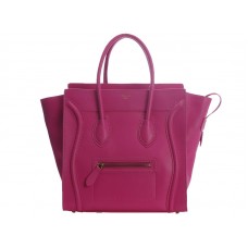 Bolso tote mediano Celine de piel de becerro rosa intenso