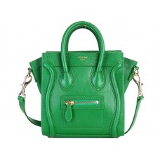 Mini bolso tote Celine de piel de becerro verde