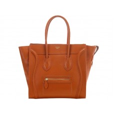 Bolso tote mediano Celine de piel de becerro naranja