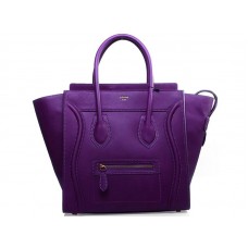 Bolso tote mediano Celine de piel de becerro color morado