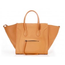 Bolso tote cuadrado Phantom de Celine Luggage en color camello