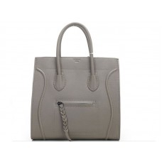 Bolso tote cuadrado Phantom de Celine Luggage, gris
