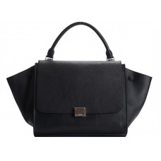 Bolso de hombro Celine Trapeze de piel de becerro negra