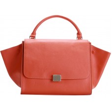 Bolso de hombro Celine Trapeze de piel de becerro naranja