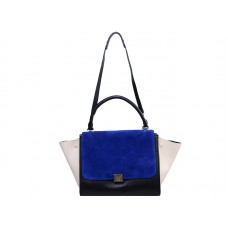 Bolso de hombro Celine Trapeze de piel de becerro multicolor azul real