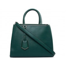 Bolso tote Fendi 2jours de piel de becerro verde