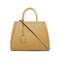 Bolso tote Fendi 2jours de piel de becerro amarillo