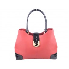 Bolso tote Fendi Chameleon de piel rojo