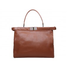 Bolso Fendi Peekaboo de piel de becerro marrón