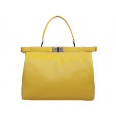 Bolso Fendi Peekaboo de piel de becerro amarillo