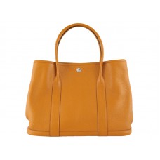 Bolso tote Hermes Garden Party Togo de piel naranja