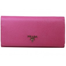 Cartera Prada de piel saffiano rosa fuerte