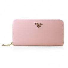 Cartera Prada Saffiano Zippy Rosa