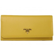 Cartera Prada de piel Saffiano amarilla