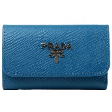 Llavero Prada Saffiano 6 Azul