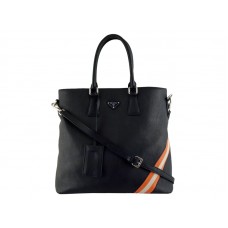 Bolso shopper Prada de piel napa negro
