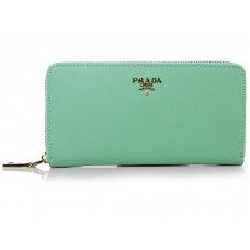 Cartera Prada Saffiano Zippy Verde