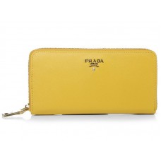 Cartera Prada Saffiano Zippy Amarilla