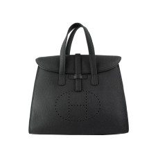 Bolso con solapa Hermes 08c negro