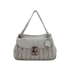 Bolso de hombro Miu Miu Matelasse gris