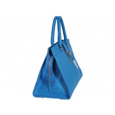 Yves Saint Laurent Cabas Chyc Tote grande de cuero Azul