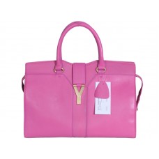 Bolso tote grande de piel Cabas Chyc de Yves Saint Laurent, color rosa