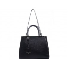 Bolso tote Fendi 2jours de piel de becerro negro