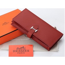 Hermes Epsom Original - Cartera plegable Bearn Japonaise de piel de becerro marrón