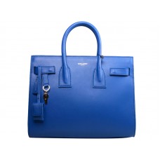 Tote Yves Saint Laurent Sac Du Jour en piel original, azul eléctrico