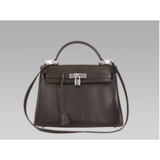 Hermes Kelly 32cm Togo Cuero Chocolate
