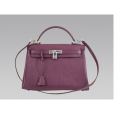Hermes Kelly 32cm Togo Cuero Clemence Raisin