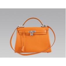 Hermes Kelly 32cm Togo Cuero Naranja