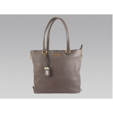 Bolso tote mediano Prada Saffiano Lux de piel napa gris