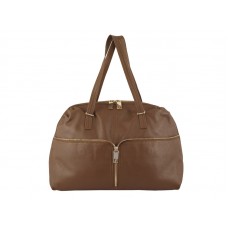 Bolso satchel Fendi de piel de vaca con cremallera frontal en marrón