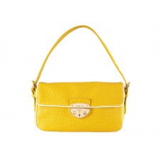 Bolso de hombro Prada Perforated Collection de piel de vacuno en amarillo